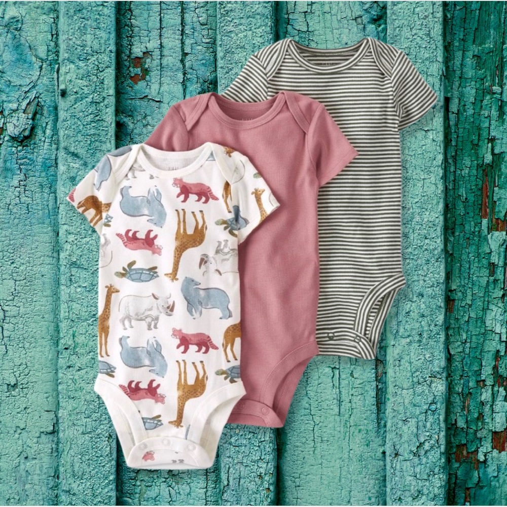 little Planet by Carter's baby 3pk organic cotton endangered animals bodysuit